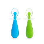 Munchkin Gentle Scoop Silicone Training Spoons Blue-Green Σετ Κουτάλια Σιλικόνης 6m+, 2τεμ - Image 2