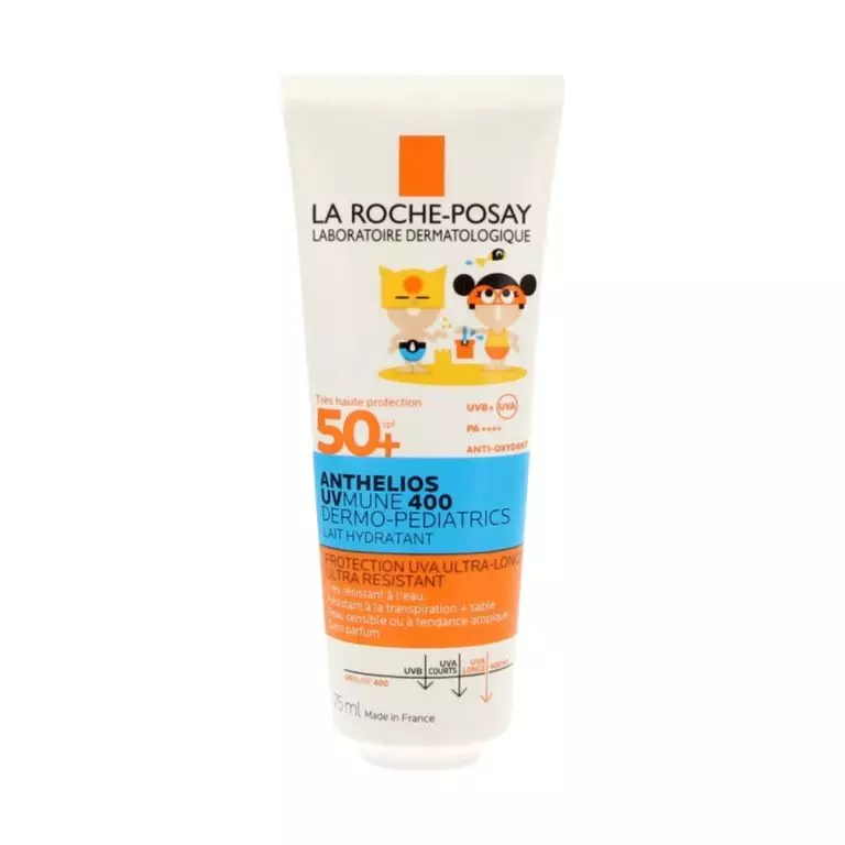jj La Roche Posay Anthelios Uvmune 400 Dermo-Pediatrics Hydrating Lotion SPF 50+ Παιδικό Ενυδατικό Αντηλιακό Γαλάκτωμα για Ευαίσθητο & με Τάση Ατοπίας Δέρμα, 75ml - Image 1