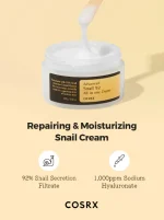 COSRX-Advanced Snail 92 All in one cream 100gr – Επανορθωτική και ενυδατική κρέμα με σαλιγκάρι - Image 3
