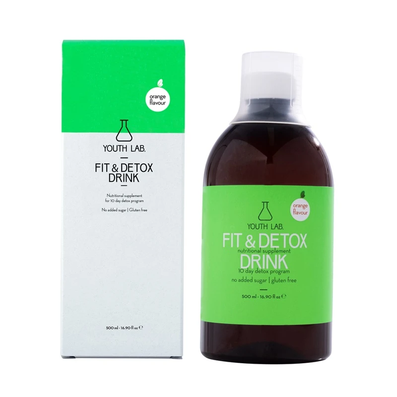 0 YOUTH LAB Fit & Detox Drink, Συμπλήρωμα Διατροφής για Αποτοξίνωση, Διαχείριση Βάρους & Μείωση Κατακράτησης Υγρών - 500ml - Image 1