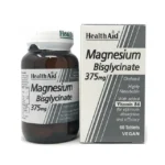Health Aid Magnesium Bisglycinate 375mg & Vitamin B6, 60tabs