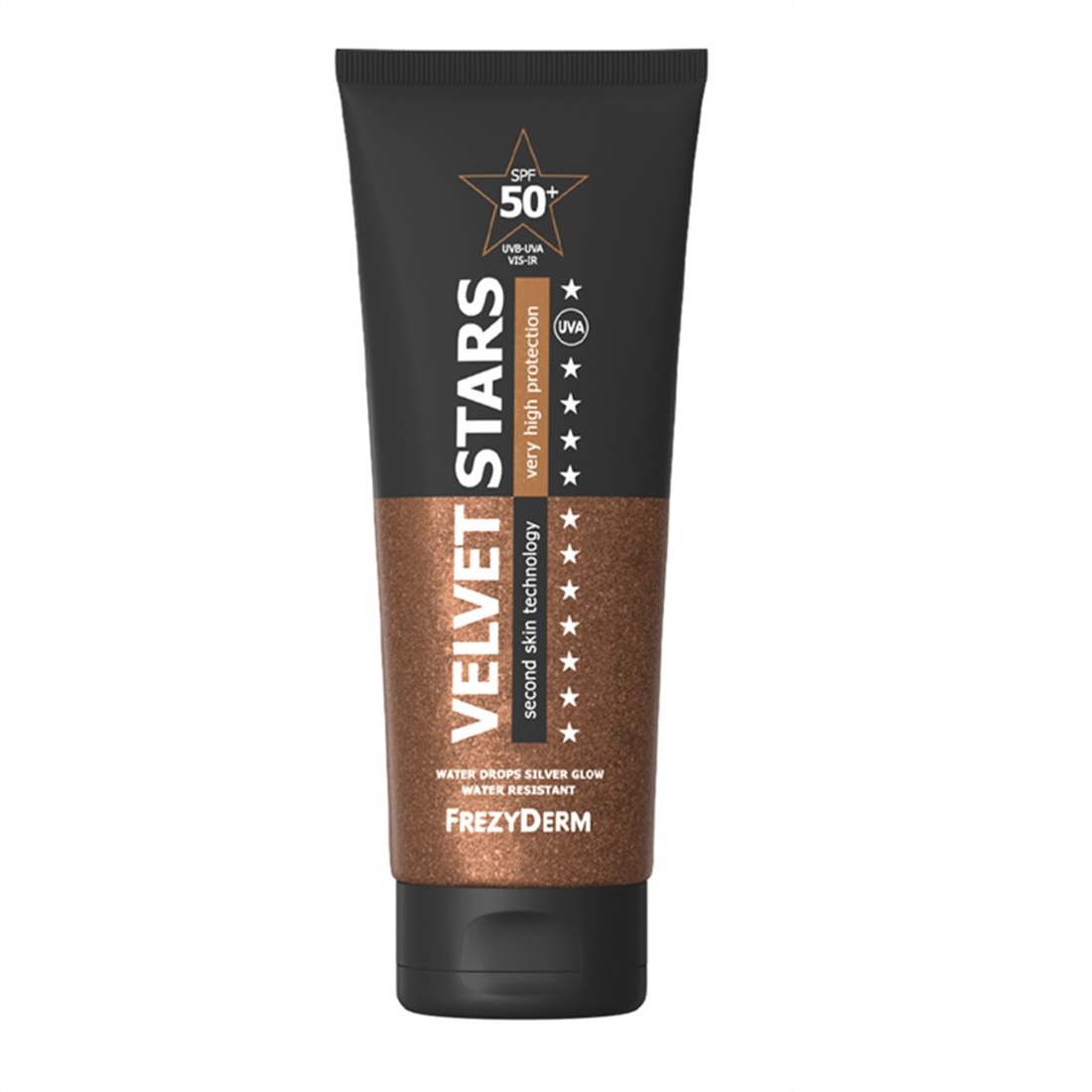 l Frezyderm Velvet Stars SPF50+ Αντηλιακό Σώματος με Λάμψη, 175ml - Image 1