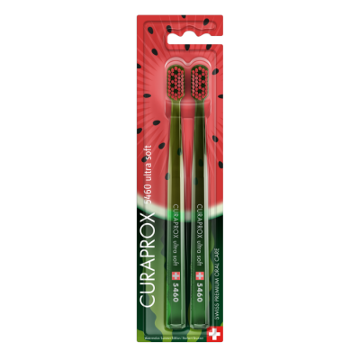 m Curaprox Cs 5460 Ultra Soft Οδοντόβουρτσα Duo Watermelon 2τμχ - Image 1