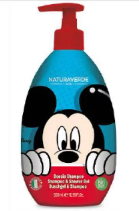 mickey Naturaverde Kids Mickey Shampoo & Shower Gel Παιδικό Αφρόλουτρο & Σαμπουάν 500ml - Image 1