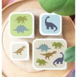 A little lovely company: Σετ 4 δοχεία φαγητού Lunch & Snack Box Dinosaurs - Image 4