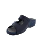 Berkemann Janna Mules, Blue, Flowers Leather/Stretch, Removable Footbed:01027-324 - Image 4