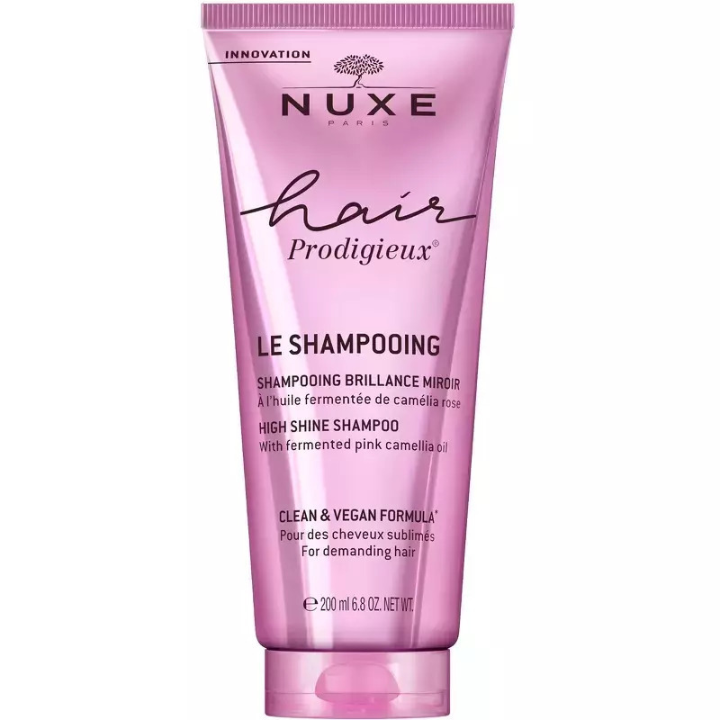62913f3a50648b6590bdf0094b736a89 Nuxe Hair Prodigieux High Shine Shampoo Σαμπουάν Λάμψης με Εκχύλισμα Ελαίου Ροζ Καμέλιας, 200ml - Image 1