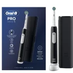 Oral-B Pro Series 1 Electric Toothbrush Black & Travel Case Ηλεκτρική Οδοντόβουρτσα Mαύρη & Θήκη Ταξιδίου, 1τεμ