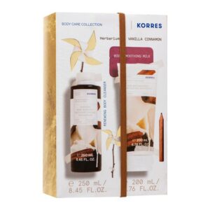 Korres Promo με Vanilla Cinnamon Ενυδατικό Αφρόλουτρο Βανίλια & Κανέλα, 250ml & Body Milk Ενυδατικό Γαλάκτωμα Σώματος Βανίλια & Κανέλα, 200ml, 1σετ