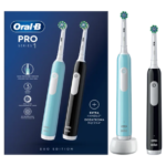 Oral-B Pro Series 1 Duo Electric Toothbrush Ηλεκτρικές Οδοντόβουρτσες Μπλε & Μαύρη, 2τεμ