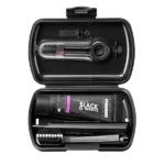 Curaprox Travel Set Black is White Πακέτο Στοματικής Υγιεινής Ταξιδίου με Λευκαντική Οδοντόκρεμα 10ml, Οδοντόβουρτσα Πτυσσόμενη, 1τεμ, Μεσοδόντιο Βουρτσάκι Καθαρισμού, 2τεμ & Κουτί Μεταφοράς, 1τεμ, 1σετ