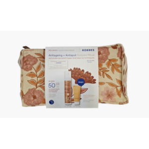 Korres Antiageing & Antispot Suncare Ritual με Red Grape Αντηλιακή Κρέμα Προσώπου με Χρώμα SPF 50, 50ml & Δώρο Black Pine Primus Wrinkle Defying Day Cream Κρέμα Ημέρας, 20ml & Νεσεσέρ, 1τεμ, 1σετ