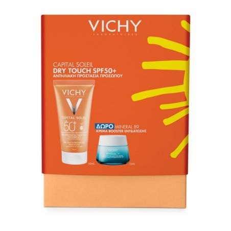 000000 Vichy Capital Soleil Dry Touch SPF50 για Ματ Αποτέλεσμα 50ml & Δώρο Mineral 89 Κρέμα Booster Ενυδάτωσης 15ml - Image 1