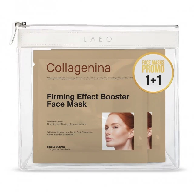 a Collagenina Firming Effect Face Mask Μάσκα Προσώπου Εντατικής Δράσης Σύσφιξης με 6 Μόρια Κολλαγόνου 2x25ml - Image 1