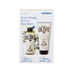 Korres Promo Pure Greek Olive Sea Salt Body Shower Gel, 250ml & Body Cream, 200ml