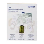 Korres The Mediterranean Glow, Σετ Περιποίησης Προσώπου για Ενυδάτωση & Λάμψη, 3τμχ