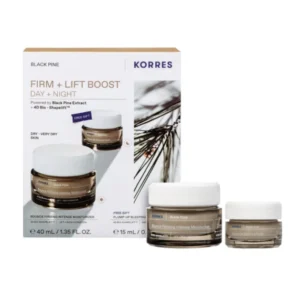Korres Promo Black Pine Bounce Firming Intense Moisturizer Κρέμα Σύσφιξης Ημέρας, 40ml & Δώρο Pump-Up Sleeping Facial Κρέμα Σύσφιξης Νύχτας, 15ml, 1σετ
