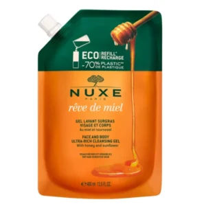 Nuxe Reve de Miel για Πρόσωπο & Σώμα Ultra-Rich Cleansing Gel Eco-Refill With Honey and Sunflower 400ml