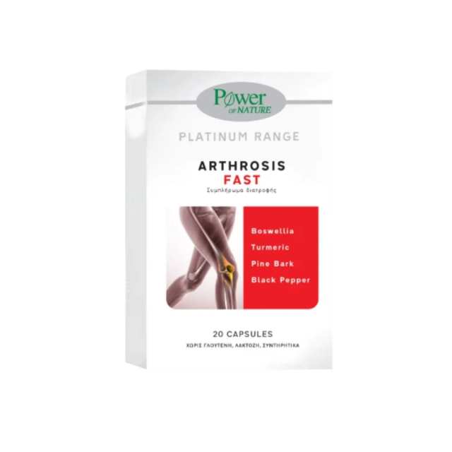 f64c965172456f50b478dc7ca8b1f6f7 Power of Nature Platinum Range Arthrosis Fast, 20caps - Image 1