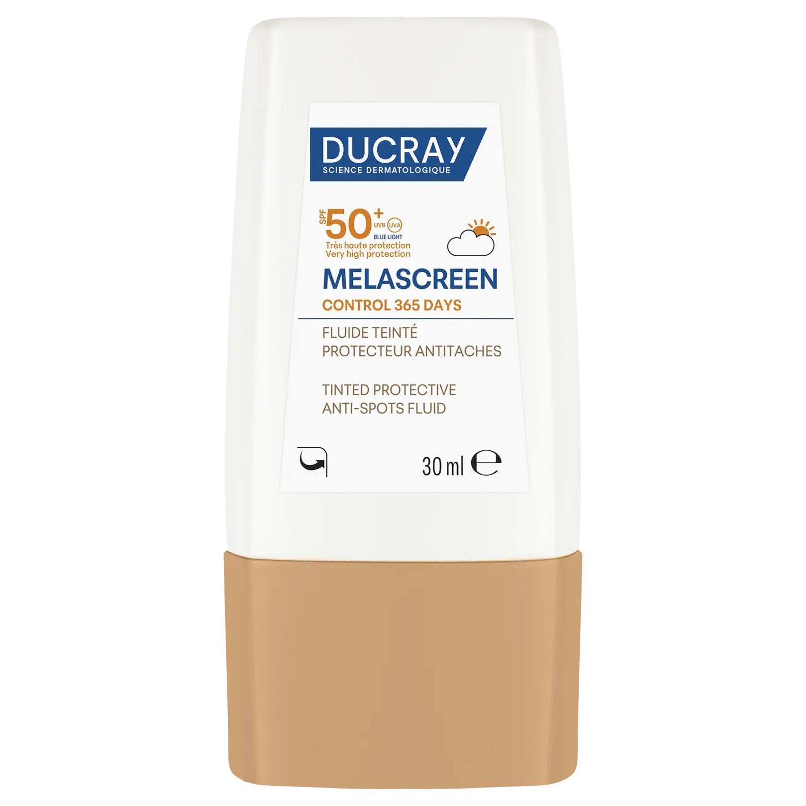 3282770399653_111 Ducray Melascreen Tinted Protective Anti-Spots Fluid Spf50+, 30ml - Image 1