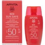 Apivita Bee Sun Safe Dry Touch Invisible Face Fluid SPF50 Λεπτόρρευστη Αντηλιακή Κρέμα Προσώπου με Θαλάσσια Φύκη & Πρόπολη, 50ml