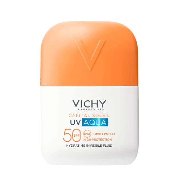 ca8ae04c6c69f69abc76fdf18ca6ca9f.jpg Vichy Capital Soleil UV-AQUA Λεπτόρρευστο Ενυδατικό Αντηλιακό Προσώπου SPF50 50ml - Image 1