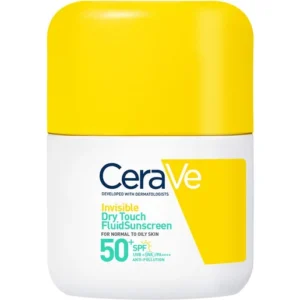 CeraVe Invisible Dry Touch Fluid Sunscreen Αντηλιακό Προσώπου για Κανονική έως Λιπαρή επιδερμίδα SPF50+, 50ml