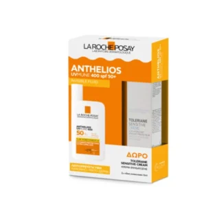 La Roche Posay Promo Anthelios UVMune 400 Invisible Fluid Αντηλιακό Προσώπου για Κανονικό & Μικτό Δέρμα SPF50+, 50ml & Δώρο Toleriane Sensitive Cream Ενυδατική Κρέμα Προσώπου για Ευαίσθητες Επιδερμίδες, 15ml, 1σετ