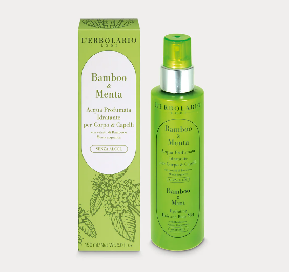BABBOO L 'erbolario Hydrating Hair Body Mist Bamboo & Mint 150ml - Image 1