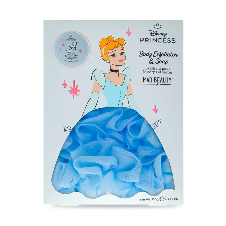 cinder Mad Beauty Princess Set – Body Exfoliator And Soap – Cinderella - Image 1