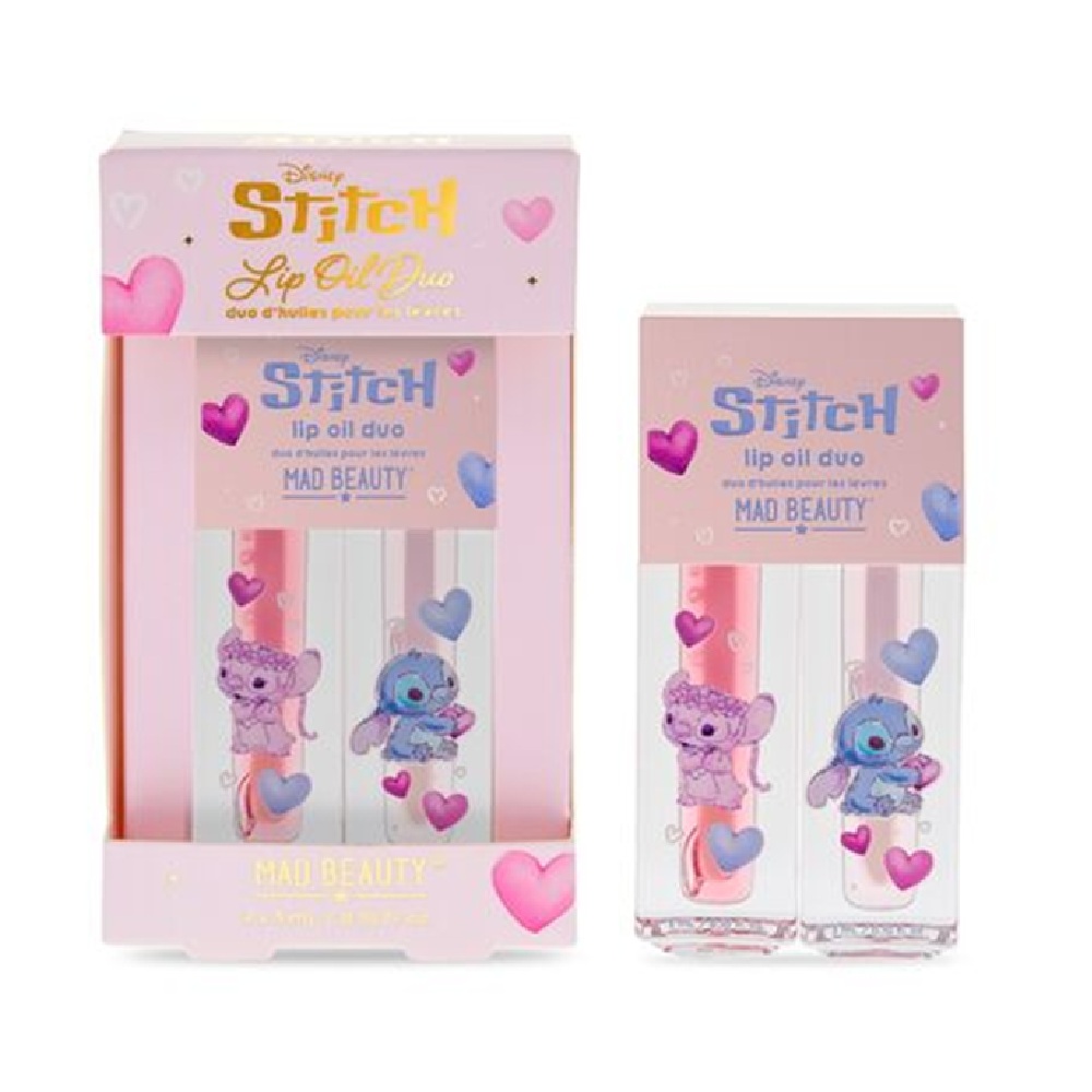 duo Mad Beauty Disney I Heart Stitch Lip Oil Duo Έλαιο Χειλιών για Ενυδάτωση, 2x3ml - Image 1