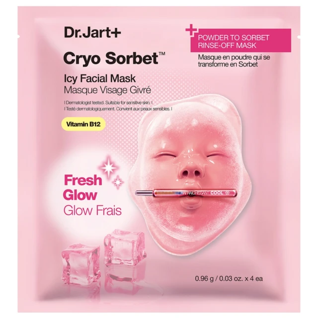 sorbet Dr.Jart+ Cryo Sorbet Icy Facial Mask Μάσκα Προσώπου για Μείωση Πρηξίματος & Αίσθηση Δροσιάς, 4x0.96g - Image 1