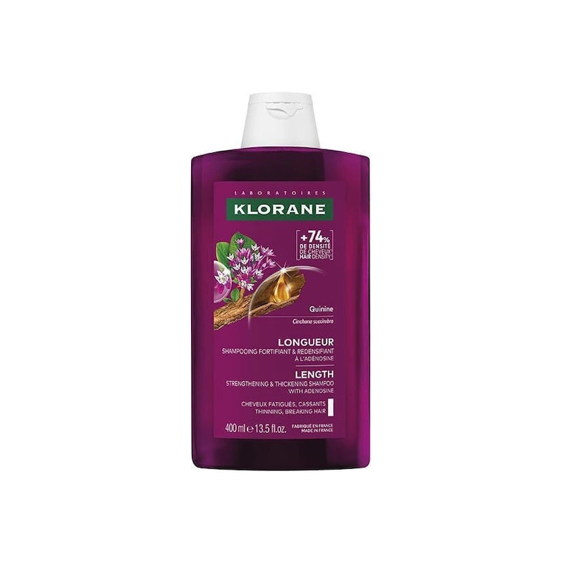 klorane Klorane Quinine Length Σαμπουάν Eπιτάχυνσης της Aνάπτυξης με Αδενοσίνη και Κινίνη, 400 ml - Image 1