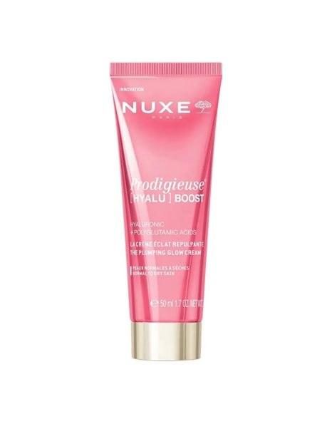 nuxe-prodigieuse-hyalu-boost-krema-prosopou-imeras-me-yalouroniko-oxy-50ml-normal Nuxe Prodigieuse Hyalu Boost The Plumping Glow Cream Κρέμα Ημέρας για Κανονική προς Ξηρή Επιδερμίδα, 50ml - Image 1