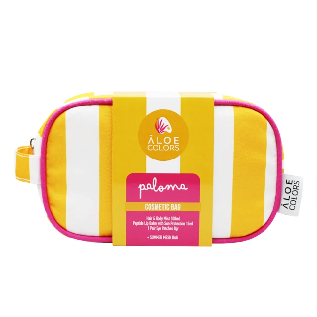 paloma Aloe Colors Cosmetic Bag Paloma Promo με Paloma Mist για Σώμα & Μαλλιά, 100ml, Peptide Lip Balm για Προστασία των Χειλιών από τον Ήλιο, 5ml, Επιθέματα Ματιών για Ενυδάτωση, 1ζευγάρι & Νεσεσερ, 1τεμ, 1σετ - Image 1