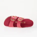Birkenstock Arizona Big Buckle Natural Leather Patent Women High-Shine Fuchsia Tulip - Image 4