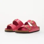 Birkenstock Arizona Big Buckle Natural Leather Patent Women High-Shine Fuchsia Tulip - Image 6