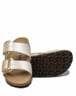 Birkenstock Παντόφλα Sydney Luxe Buckle (Narrow), Graceful Pearl White - Image 4