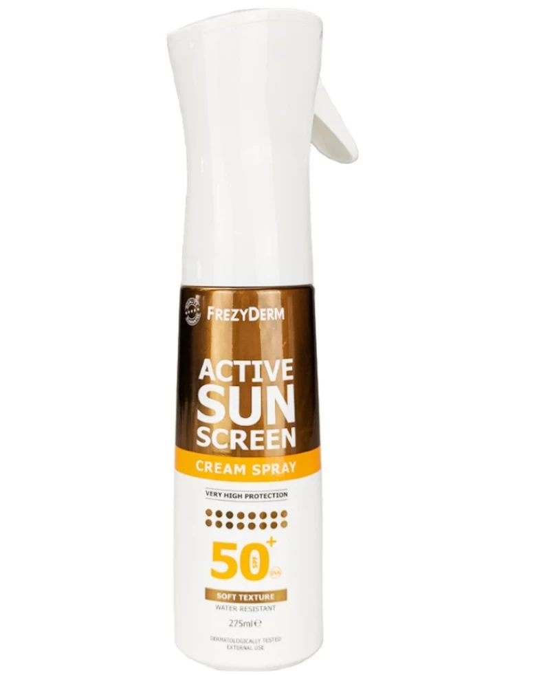 cream Frezyderm Active Aντηλιακό Γαλάκτωμα σε Spray SPF50+, 275ml - Image 1