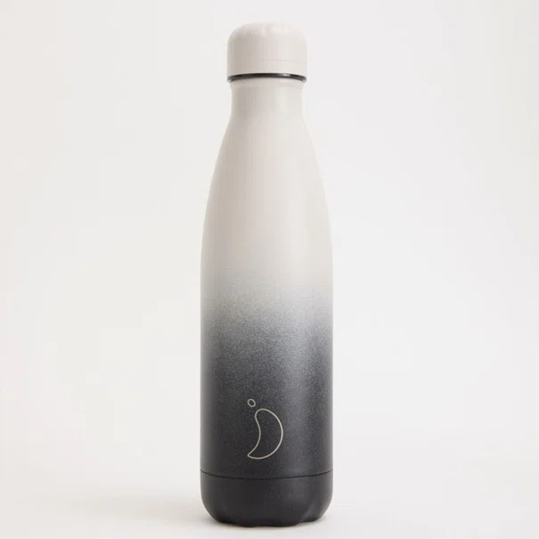 grey Μπουκάλι Θερμός 500ml Chilly's Original's Series Black Pebble - Image 1