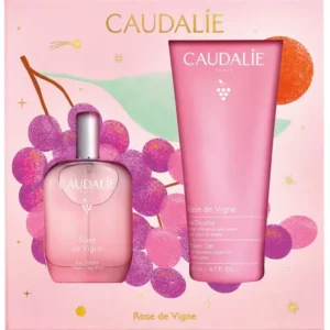 Caudalie Xmas Promo με Rose de Vigne Shower Gel Απαλό Αφρόλουτρο με Άρωμα Τριαντάφυλλο, 200ml, & Fresh Fragrance Γυναικείο Άρωμα, 50ml, 1σετ