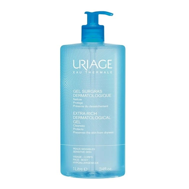 gel Uriage Promo -20% Extra-Rich Dermatological Τζελ Καθαρισμού Προσώπου & Σώματος, 1L - Image 1