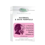 Power of Nature Platinum Range Hairnail & Skin Formula, 30capsPower